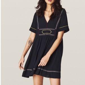 ba&sh babydoll talia dress black